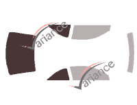 Mascherina per vetri - kit 3/4 posteriore - Honda Civic (7) Coupe 2 porte (2001 - 2005)