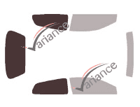 Mascherina per vetri - kit 3/4 posteriore - Honda Civic (7) 3 portes (2001 - 2007)