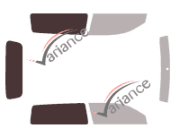 Gabarit vitrage - kit 3/4 arrière - Honda HR-V (1) 3 portes (1999 - 2005)