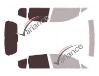 Schablone Verglasung - Kit 3/4 hinten - Honda Jazz (1) 5-türig (2002 - 2009)