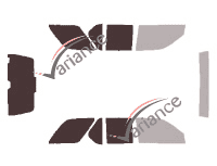 Mascherina per vetri - kit 3/4 posteriore - Honda Passport (2) 5 porte (1998 - 2005)
