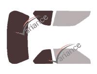 Mascherina per vetri - Kit 3/4 posteriore - Honda Prelude (3) Coupe 2 porte (1988 - 1992)