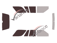 Plantilla de acristalamiento - Kit 3/4 trasero - Isuzu Rodeo (2) 5 puertas (1993 - 1998)