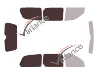Plantilla de acristalamiento - Kit 3/4 trasero - Kia Carnival (2) 5 puertas (1999 - 2006)