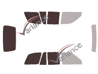 Gabarit vitrage - kit 3/4 arrière - Kia Sportage (1) 5 portes (1994 - 2004)