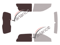 Mascherina per vetri - kit 3/4 posteriore - Lancia Ypsilon (1) 3 porte (1996 - 2003)