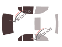 Plantilla de acristalamiento - Kit 3/4 trasero - Lexus LS (3) 4 puertas (2000 - 2006)