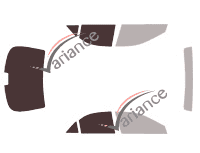 Sagoma di vetratura - kit 3/4 posteriore - Mazda 6 (1) Sedan 4 porte (2001 - 2007)
