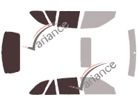 Plantilla de acristalamiento - Kit 3/4 trasero - Mazda Protege (6) 5 puertas (2001 - 2009)