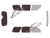 Gabarit vitrage - kit 3/4 arrière - Mazda Tribute 5 portes (2001 - 2007)