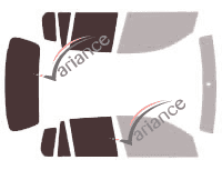 Schablone Verglasung - Kit 3/4 hinten - Mazda 2 (1) 5 Türen (2002 - 2007)