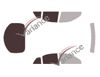 Gabarit vitrage - kit 3/4 arrière - Mitsubishi Carisma 5 portes (1995 - 2003)