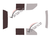 Schablone Verglasung - Kit 3/4 hinten - Mitsubishi L200 (3) Double Cab Pick-up 4-türig (1996 - 2006)
