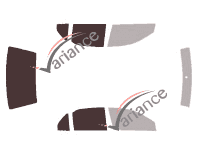 Mascherina per vetri - kit 3/4 posteriore - Mitsubishi Lancer (7) 4 porte berlina (2000 - 2007)