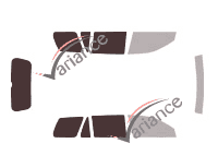 Mascherina per vetri - Kit 3/4 posteriore - Mitsubishi Lancer (7) SportBack Break 5 porte (2000 - 2007)
