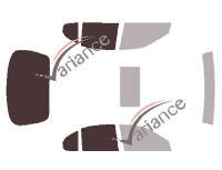 Mascherina per vetri - kit 3/4 posteriore - Nissan Maxima (4) 4 porte berlina (1995 - 2000)