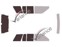 Gabarit vitrage - kit 3/4 arrière - Nissan Pathfinder (1) 5 portes (1987 - 1995)