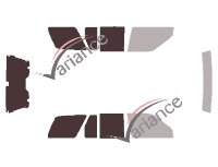 Schablone Verglasung - Kit 3/4 hinten - Nissan Pathfinder (2) 5 Türen (1996 - 2000) Schablone Verglasung - Kit 3/4 hinten - Nissan Pathfinder (2) 5 Türen (1996 - 2000)