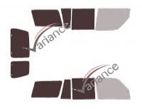 Plantilla de acristalamiento - Kit 3/4 trasero - Nissan Patrol GR (5) 2 Puertas Traseras 5 puertas (1998 - 2013)