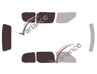 Plantilla de acristalamiento - Kit 3/4 trasero - Nissan Quest (2) 5 puertas (1999 - 2003)