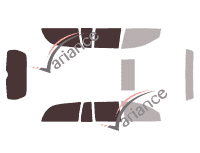 Schablone Verglasung - Kit 3/4 hinten - Opel Omega (B) Kombi 5-türig (1994 - 2004)