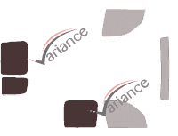 Plantilla de acristalamiento - Kit 3/4 trasero - Renault Kangoo (1) 5 puertas (1997 - 2008)