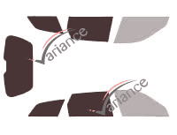 Mascherina per vetri - Kit 3/4 posteriore - Alfa Romeo 156 Sport Wagon 5 porte (2000 - 2006)
