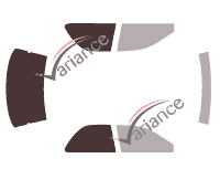 Schablone Verglasung - Kit 3/4 hinten - Subaru Impreza (1) Limousine 4 Türen (1993 - 2001)