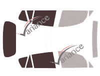 Glazing template - 3/4 rear kit - Toyota Corolla (2) Verso 5 doors (2001 - 2006)