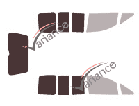 Glazing template - 3/4 rear kit - Volkswagen Caddy (3) Life 5 doors (2004 - 2016) Glazing template - 3/4 rear kit - Volkswagen Caddy (3) Life 5 doors (2004 - 2016)