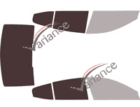 Gabarit vitrage - kit 3/4 arrière - Bmw Serie 8 (2) Gran Coupé Berline 4 portes (2019 - 2026)