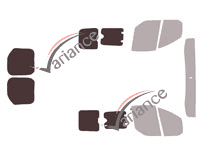 Gabarit vitrage - kit 3/4 arrière - Ford Custom Transit (1) Utilitaire 6 portes (2014 - 2023) Gabarit vitrage - kit 3/4 arrière - Ford Custom Transit (1) Utilitaire 6 portes (2014 - 2023)