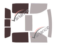 Glazing template - 3/4 rear kit - Gmc 2500-3500 Sierra (4) Crew Cab Pick-up 4 doors (2014 - 2019) Glazing template - 3/4 rear kit - Gmc 2500-3500 Sierra (4) Crew Cab Pick-up 4 doors (2014 - 2019)