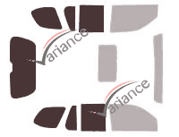 Mascherina per vetri - Kit 3/4 posteriore - Isuzu Ascender 5 porte (2003 - 2009)
