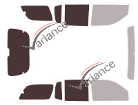 Mascherina per vetri - Kit 3/4 posteriore - Isuzu Ascender Ext 5 porte (2003 - 2009)