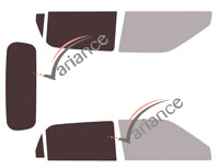 Glazing template - 3/4 rear kit - Kandi K27 (1) 5 doors (since 2020) Glazing template - 3/4 rear kit - Kandi K27 (1) 5 doors (since 2020)
