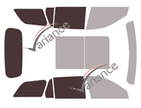 Gabarit vitrage - kit 3/4 arrière - Lincoln Aviator (2) 5 portes (depuis 2019)