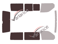 Plantilla de acristalamiento - Kit 3/4 trasero - Volkswagen Transporter T6 (6) Corto 4 puertas (desde 2015) Plantilla de acristalamiento - Kit 3/4 trasero - Volkswagen Transporter T6 (6) Corto 4 puertas (desde 2015)