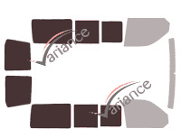 Glazing template - 3/4 rear kit - Volkswagen Transporter T6 (6) 6-door short (since 2016) Glazing template - 3/4 rear kit - Volkswagen Transporter T6 (6) 6-door short (since 2016)