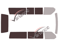 Glazing template - 3/4 rear kit - Volkswagen Transporter T4 (4) Long 4.5 doors (1990 - 2003) Glazing template - 3/4 rear kit - Volkswagen Transporter T4 (4) Long 4.5 doors (1990 - 2003)