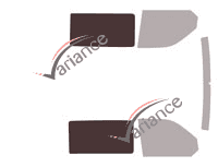 Glazing template - 3/4 rear kit - Volkswagen Transporter T6 (6) 5/6 door van (since 2015) Glazing template - 3/4 rear kit - Volkswagen Transporter T6 (6) 5/6 door van (since 2015)