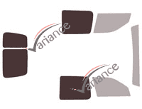 Glazing template - 3/4 rear kit - Volkswagen Caddy (2) 4 door van (1995 - 2004) Glazing template - 3/4 rear kit - Volkswagen Caddy (2) 4 door van (1995 - 2004)