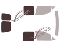 Glazing template - 3/4 rear kit - Volkswagen Caddy (4) 5/6 door van (2016 - 2020) Glazing template - 3/4 rear kit - Volkswagen Caddy (4) 5/6 door van (2016 - 2020)