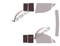 Glazing template - 3/4 rear kit - Volkswagen Caddy (4) 5/6 door van (2016 - 2020) Glazing template - 3/4 rear kit - Volkswagen Caddy (4) 5/6 door van (2016 - 2020)