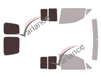 Glazing template - 3/4 rear kit - Volkswagen Caddy (4) 5/6 door van (2016 - 2020) Glazing template - 3/4 rear kit - Volkswagen Caddy (4) 5/6 door van (2016 - 2020)