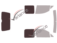 Glazing template - 3/4 rear kit - Volkswagen Caddy (4) Utility 4 / 5 doors (2016 - 2020) Glazing template - 3/4 rear kit - Volkswagen Caddy (4) Utility 4 / 5 doors (2016 - 2020)