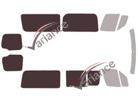 Plantilla de acristalamiento - Kit 3/4 trasero - Volkswagen Crafter (1) Medio 5 puertas (2006 - 2017) Plantilla de acristalamiento - Kit 3/4 trasero - Volkswagen Crafter (1) Medio 5 puertas (2006 - 2017)