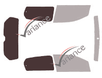 Glazing template - 3/4 rear kit - Volkswagen Up 5-door (2012 - 2021) Glazing template - 3/4 rear kit - Volkswagen Up 5-door (2012 - 2021)