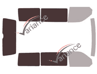 Glazing template - 3/4 rear kit - Volkswagen Transporter T6 (6) Short 5-door (since 2015) Glazing template - 3/4 rear kit - Volkswagen Transporter T6 (6) Short 5-door (since 2015)