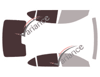 Verglasungsschablone - Kit 3/4 hinten - Acura TLX (1) Limousine 4-türig (2014 - 2020)